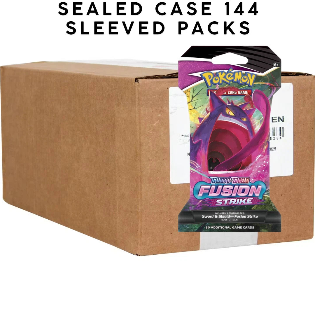 POKEMON TCG: SWORD & SHIELD FUSION STRIKE 144 SLEEVED BOOSTER PACK SEALED CASE