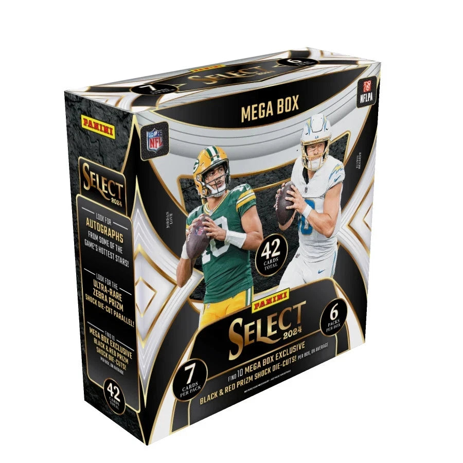 2024 Panini Select Football Mega Box (Black and Red Prizm Shock)