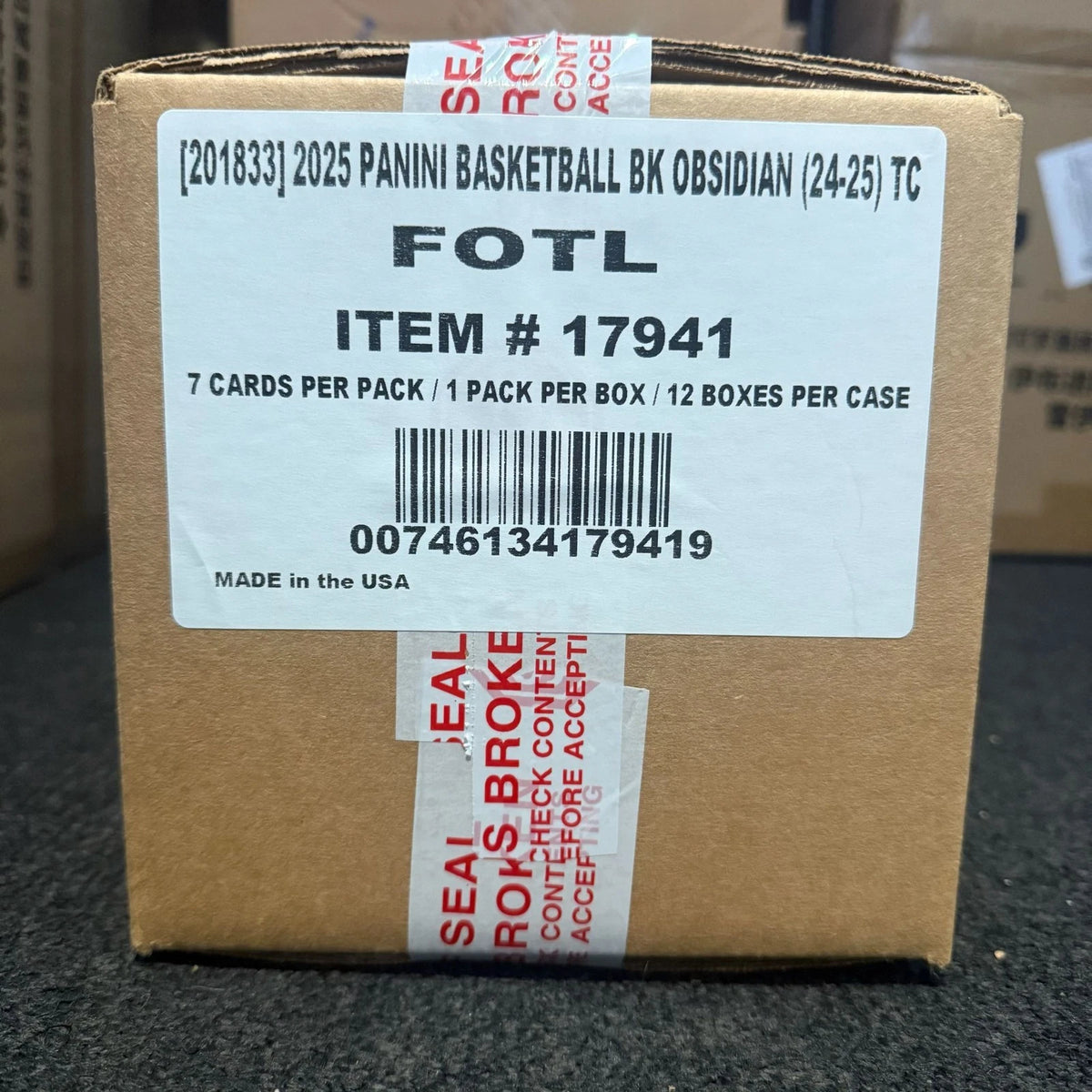 2024-25 Panini Obsidian Basketball First Off The Line FOTL Hobby 12-Box Case